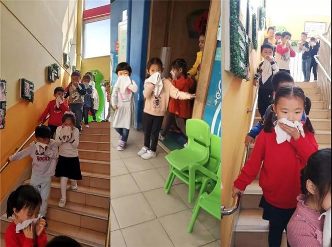 碧水龙庭幼儿园消防演习运动